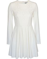 2KStyle - Aurum Pleated Hand-Embroidered Mini Dress - Lyst