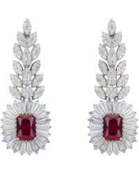 LÁTELITA London - Countess Gemstone Drop Earrings Ruby - Lyst