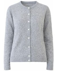 Nuvv Collection - Fine Knit Cardigan With Buttons Wool & Cashmere Blend Italian Yarn - Lyst
