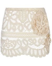 Aguaclara - Neutrals La Perle Mini Skirt - Lyst