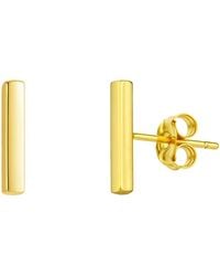 Spero London - Bar Stud Plain Earring Sterling - Lyst