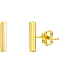 Spero London - Bar Stud Plain Earring Sterling - Lyst