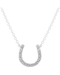 Lee Renee - Lucky Diamond Horseshoe Necklace - Lyst