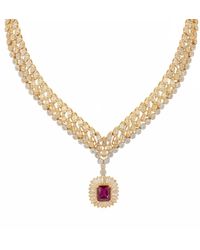LÁTELITA London - Countess Statement Ruby Necklace - Lyst
