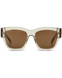 The Avantguard - Neutrals Dahlia Limestone Oversized Sunglasses - Lyst