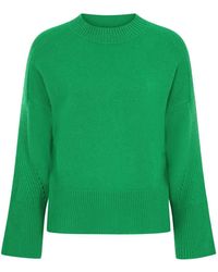 Loop Cashmere - Ribbed Detail Lofty Crew Sweatshirt - Lyst