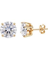 Sophelia - Plated Round Solitaire Stud Earrings For - Lyst