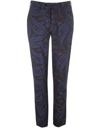 lords of harlech - Pickford Paisley Badalona Brownie Wool Tailored Pant - Lyst