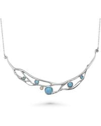 Isla Silver - Handmade Organic & Fire Opal Statement Necklace - Lyst