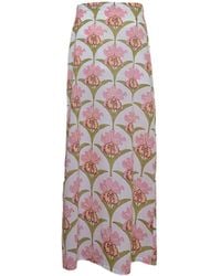 Manuela Cabrales - Vexillaria Block Print Maxi Skirt - Lyst