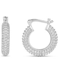 SHYMI - Small Pave Hoops - Lyst