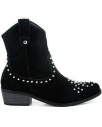 Rag & Co - Hira Studs Embellished Cowboy Boots - Lyst