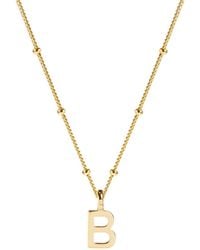 Muru - Letter Necklace With Bead Chain - Lyst