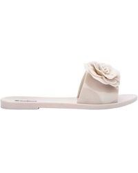 Melissa - Neutrals Babe Petals Flat Slides - Lyst