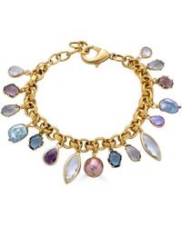 Loni Paul Jewelry - Colorful Gemstone & Pearl Charm Bracelet - Lyst
