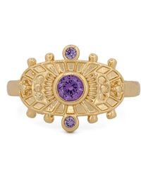 Ebru Jewelry - Goddess Cleopatra Amethyst & Adjustable Ring - Lyst