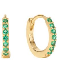Vanhi - Kiki Crystal Huggie Earrings - Lyst