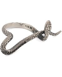 Ebru Jewelry - Mythology Snake Sterling & Diamond Design Ring - Lyst