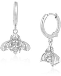 Moon London - Wisdom Bee Mini Hoops - Lyst