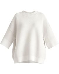 Paisie - Mock Neck Cropped Sleeve Ribbed Jumper - Lyst