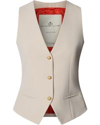 The Extreme Collection - Neutrals Tailored Vest With Buttons Atelier - Lyst
