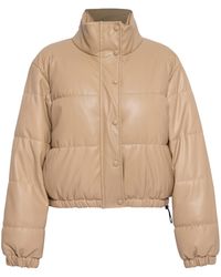 Ats the Label - Neutrals Lyra Quilted Creme Leather Jacket - Lyst