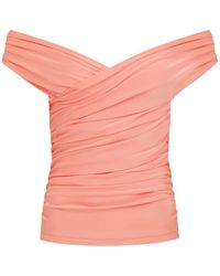 NAZLI CEREN - Cheri Jersey Blouse - Lyst