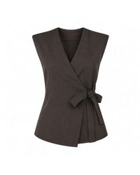 Elamins - Wrap Vest Shirt - Lyst