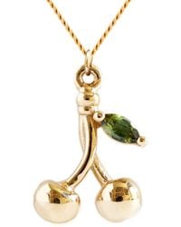 Lee Renee - Cherry & Tourmaline Leaf Bracelet - Lyst