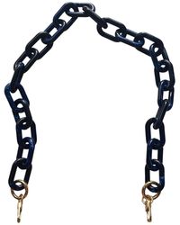 CLOSET REHAB - Chain Link Short Acrylic Purse Strap In Navy - Lyst