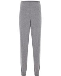 Peraluna - High Waist Cashmere Blend Knitwear Jogger Trousers - Lyst