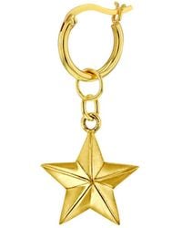 True Rocks - Plated Mini Star On Hoop Single - Lyst