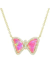 KAMARIA - Mini Opal Butterfly Necklace - Lyst