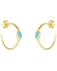 Spero London - Drop Solitaire Earring Sterling - Lyst