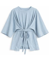 Lou&Up (Formerly Loup Clothing) - Wrap Tie Tee Powder - Lyst