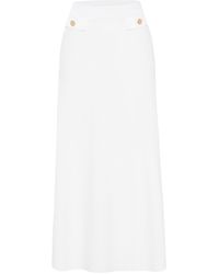 Peraluna - Vivien Midi Flared Knit Skirt - Lyst