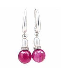 Way to Chic - Freshwater Pearls & Faceted Agate Earrings - Lyst