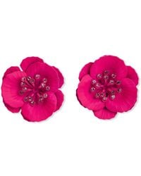 Saachi - Statement Flower Crystal Studs - Lyst