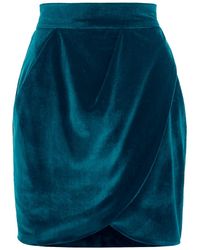 AVENUE No.29 - Velvet Wrap Mini Skirt – - Lyst