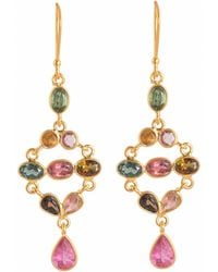 Opium Jewels - Tara Tourmaline Drop Earrings - Lyst
