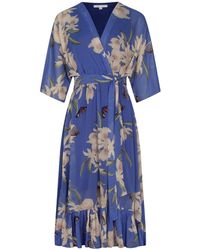 Urban Touch - Kimono Wrap Floral Dress _ - Lyst