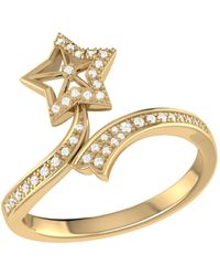 LMJ - Lucky Star Twist Diamond Ring In 14k Gold Vermeil On Sterling Silver - Lyst