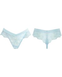 Bott Lingerie - Seamless Back Lace Thong Blossom – Ice - Lyst