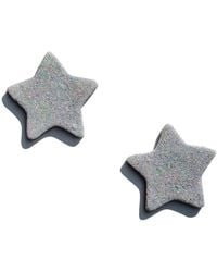 Babaloo - Glitter Star Stud Earrings - Lyst