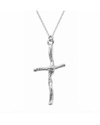 Mother Nature Jewelry - Cross Necklace, Handmade Tree Branch Pendant - Lyst