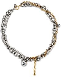 Kirei - Orbit Two-Tone Layered Chain Necklace - Lyst
