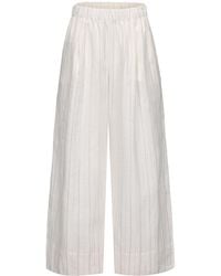 NUAJE NUAJE - Rhea Wide Leg Linen Pant - Lyst