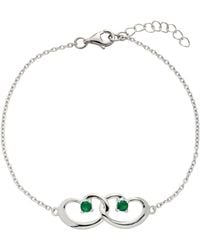 Belinda Jewelz - Emerald Interlocked Hearts Bracelet - Lyst