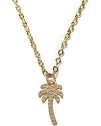 Rachel Nathan - Pavé Palm Tree Necklace - Lyst