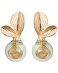 Paisie - Leaf Sphere Earrings - Lyst